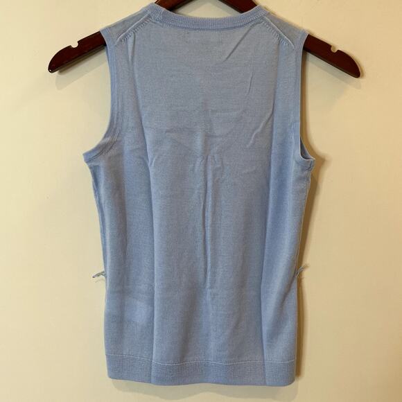 J.Crew Belted Sweater Shell Merino Wool Top Fine Rib Date Office CG796 XXS FLAW - Picture 7 of 13